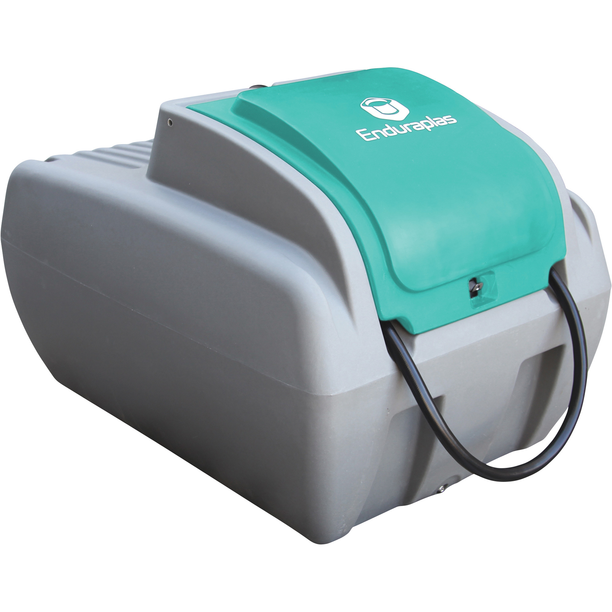 Enduraplas Poly Diesel Transfer Fuel Tank with 12V Fuel Transfer Pump, 100-Gallon, 10 GPM,  Model# RDU100S10D